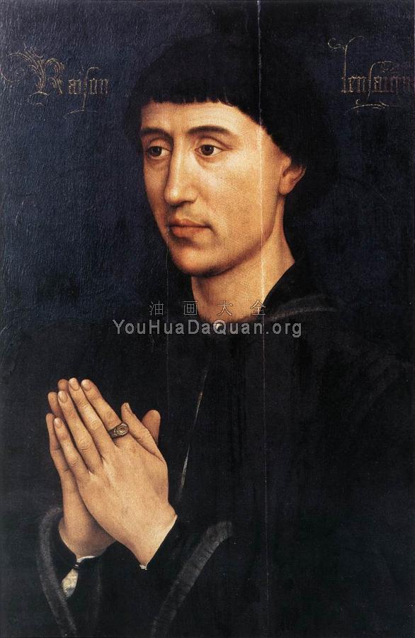 Portrait Diptych of Laurent Froimont-right wing - 罗吉尔·凡·德·韦登